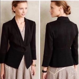 Anthropologie | Fleur Wood Chiffon Tier Blazer